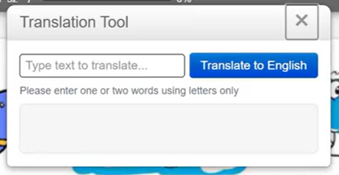 Translation tool sample.