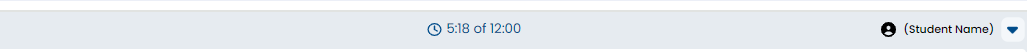 Timer sample on student test screen
