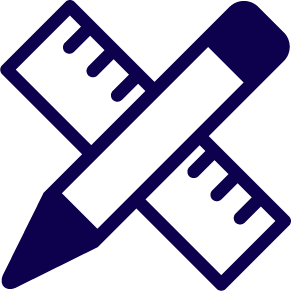 icon of a pencil and ruler