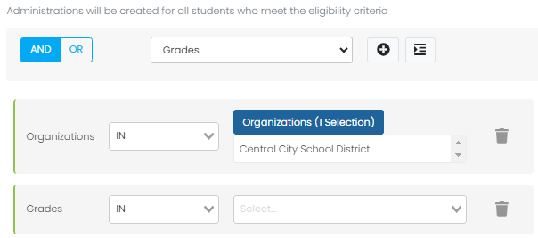 first menu changed to Grades