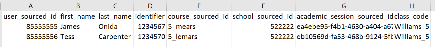 sample roster upload file