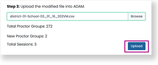 Upload button