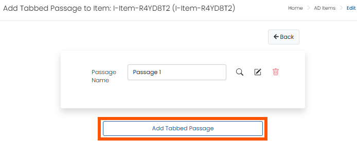 Add Tabbed Passage button Add Tabbed Passage button