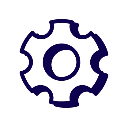 icon showing a gear