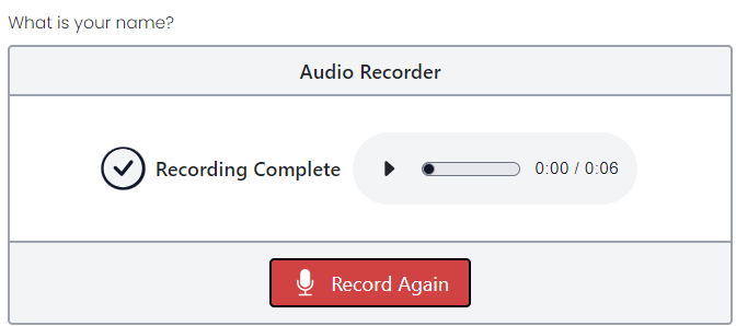 Sample Audio Recorder Item Sample Audio Recorder Item